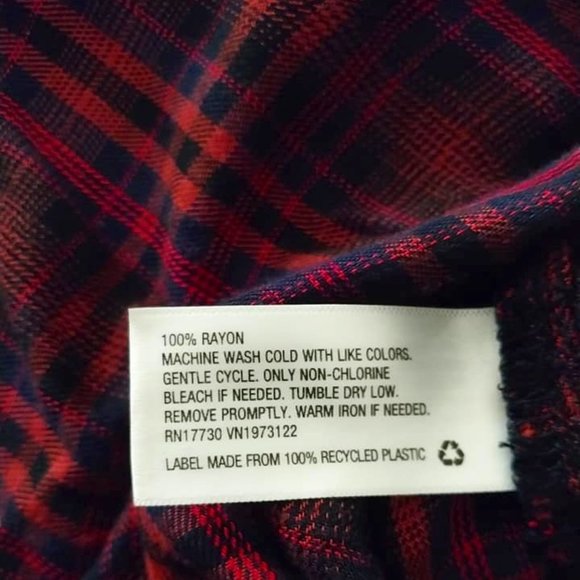 Mossimo Supply Co Plaid Top XL - Picture 3 of 5
